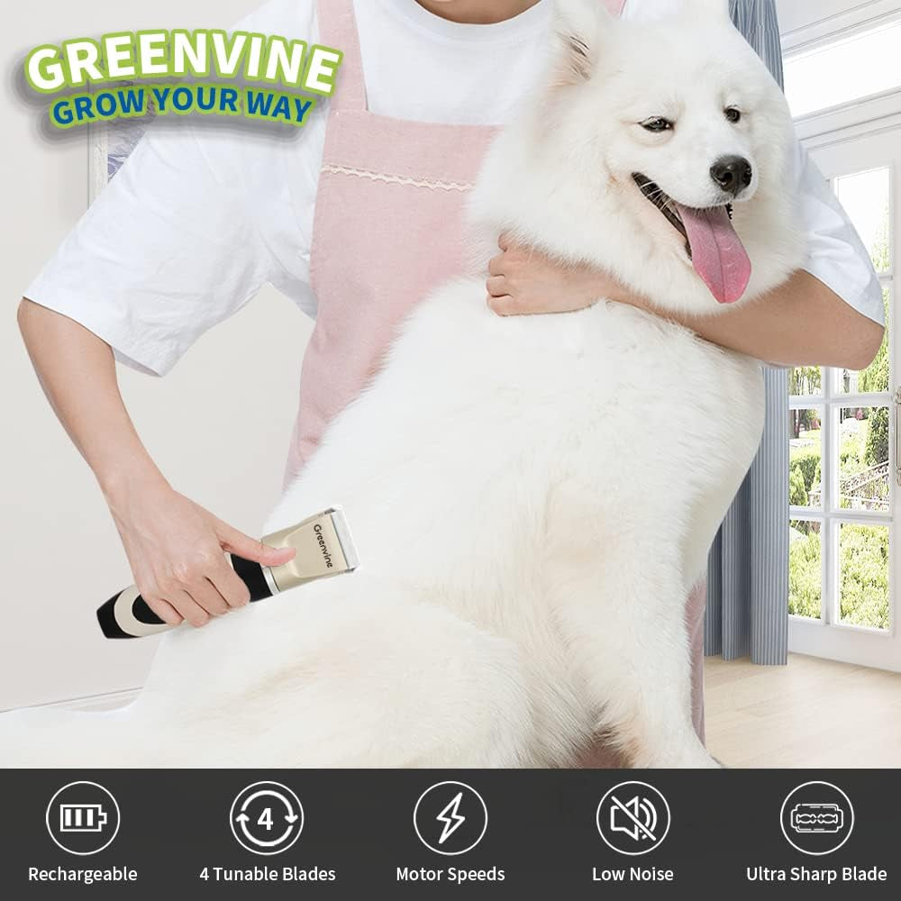 Dog Clippers,Usb Rechargeable Dogs Cats and Other Pets Grooming Kit,Professional Hair Shavers,Pets Hair Remover